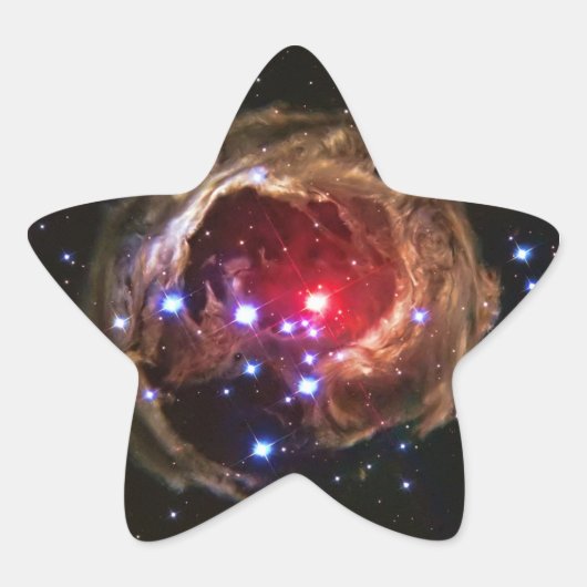 Red Superreuze Star V838 Monocerotis Ster Sticker (Voorkant)