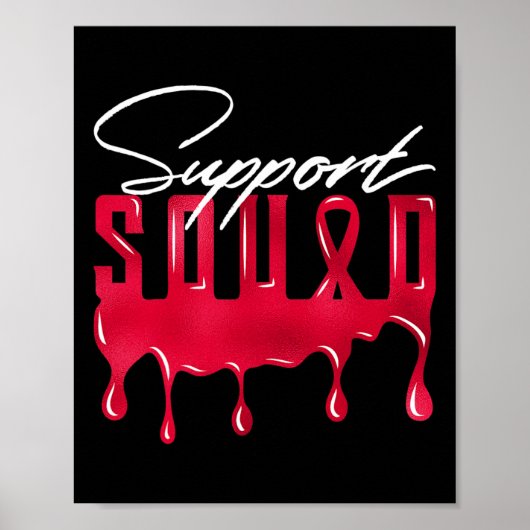 Red Support Squad Matching t - shirts Poster (Voorkant)
