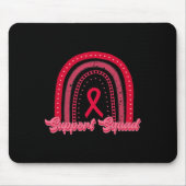 Red Support Squad Rainbow Blood Cancer Awareness W Muismat (Voorkant)