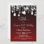 Red Surprise 100ste verjaardagsfeestje Kaart (Voorkant)