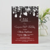 Red Surprise 100ste verjaardagsfeestje Kaart (Staand voorkant)