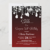 Red Surprise 50ste verjaardagsfeestje Kaart (Voorkant)