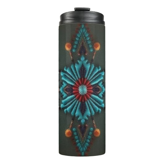 Red Susan Corn Flower-Thermal Tumbler Thermosbeker (Voorkant)