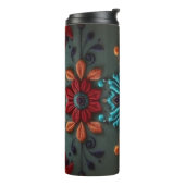 Red Susan Corn Flower-Thermal Tumbler Thermosbeker (Gedraaid links)