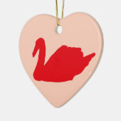 Red Swan-sieroog Keramisch Ornament (Links)