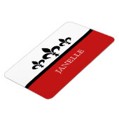 Red Swanky Fleur De Lis Flexi Magnet Magneet (Linkerzijde)