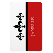Red Swanky Fleur De Lis Flexi Magnet Magneet (Verticaal)