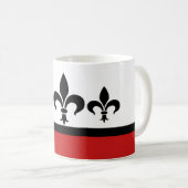 Red Swanky Fleur De Lis Mok (Voorkant rechts)