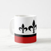 Red Swanky Fleur De Lis Mok (Voorkant links)