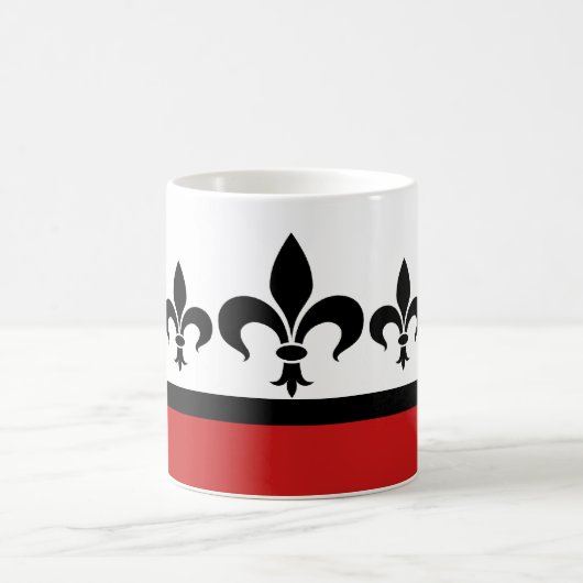 Red Swanky Fleur De Lis Mok (Center)