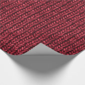 Red Sweater Knit Texture Cadeaupapier (Hoek)