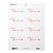 Red Swedish Dala Horse Holiday Shipping Etiket (Full Sheet)