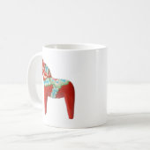Red Swedish Dala Horse Koffiemok (Voorkant links)