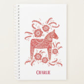 Red Swedish Dala Horse Persoonlijk Planner (Voorkant)