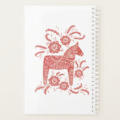 Red Swedish Dala Horse Persoonlijk Planner (Achterkant)
