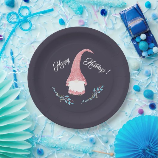 Red Swedish Gnome Holiday Paper Borden Papieren Bordje (Feest)