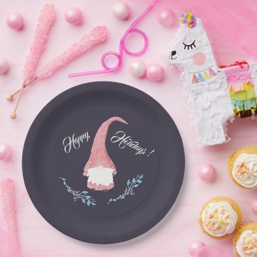 Red Swedish Gnome Holiday Paper Borden Papieren Bordje (Feest)