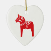Red Swedish Horse Art Keramisch Ornament (Rechts)