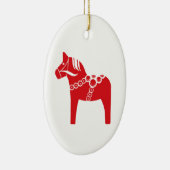 Red Swedish Horse Art Keramisch Ornament (Rechts)