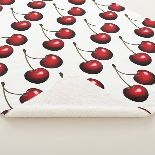 Red Sweet Cherries Sherpa Deken (3/4)