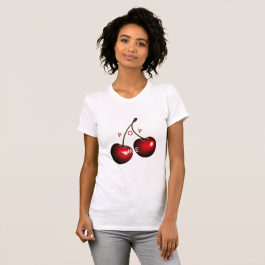 Red Sweet Cherries T-shirt - Pop Me (Voorkant volledig)