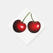 Red Sweet Cherry servetten - (Hoek)