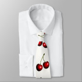 Red Sweet Cherry Stropdas - Aangepaste kleuren (Gebonden)
