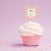 Red Sweet Floral Baby Girl Envelope Seal Label