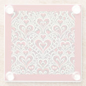 Red Sweet Hearts Glazen Onderzetter (Achterkant)