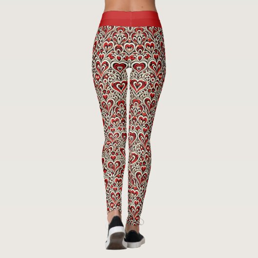 Red Sweet Hearts Leggings (Achterkant)