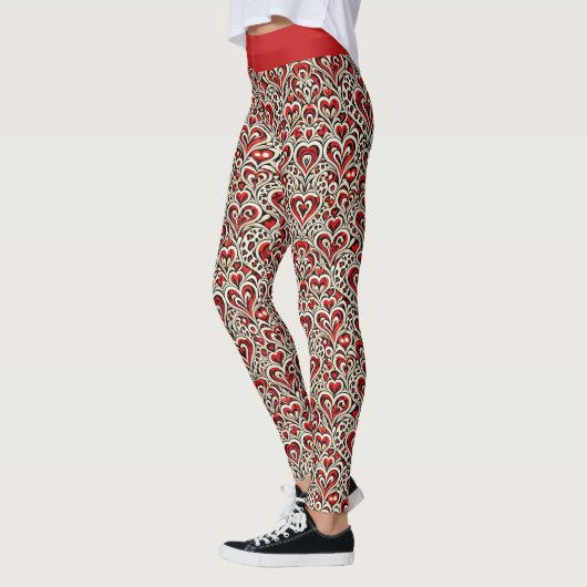 Red Sweet Hearts Leggings (Links)