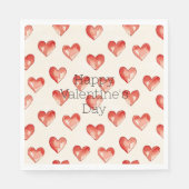 Red Sweet Hearts Valentijnsdag Servet (Voorkant)