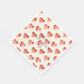 Red Sweet Hearts Valentijnsdag Servet (Hoek)