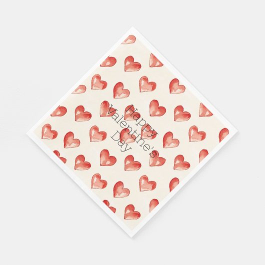 Red Sweet Hearts Valentijnsdag Servet (Hoek)