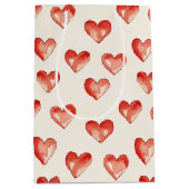 Red Sweet Hearts Verjaardag Medium Cadeauzakje (Voorkant)