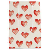 Red Sweet Hearts Verjaardag Medium Cadeauzakje (Achterkant)