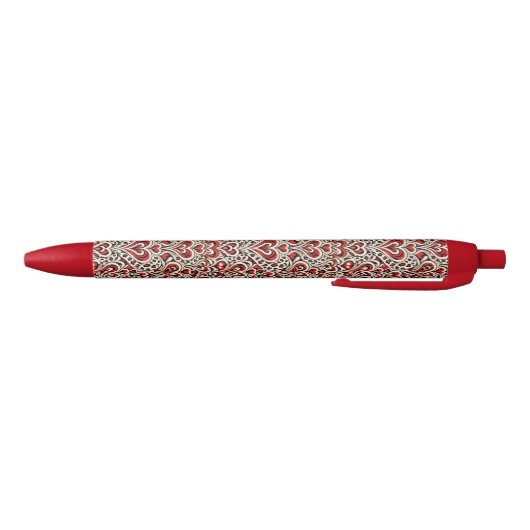 Red Sweet Hearts Zwarte Inkt Pen (Bodem)