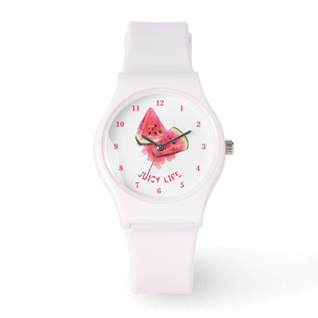Red Sweet Juicy Watermeloen Watch Horloge (Voorkant)