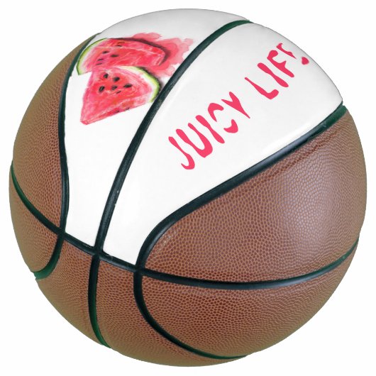 Red Sweet Juicy Watermelon Basketball Basketbal (Schuin)