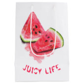 Red Sweet Juicy Watermelon Gift Bag Medium Cadeauzakje (Achterkant)