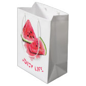 Red Sweet Juicy Watermelon Gift Bag Medium Cadeauzakje (Achterkant Gekanteld)
