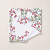  Red Sweet Pea Flowers Bath Towel Set Bad Handdoek (Wasdoekje)