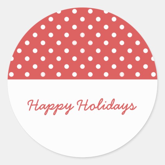 Red Sweet Polka Dot Holiday Stickers (Voorkant)