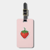 Red Sweet Strawberry - gepersonaliseerd Bagagelabel (Voorkant verticaal)
