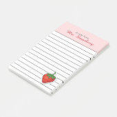 Red Sweet Strawberry - gepersonaliseerd Post-it® Notes (Schuin)