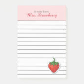 Red Sweet Strawberry - gepersonaliseerd Post-it® Notes (Voorkant)