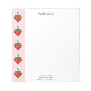 Red Sweet Strawberry - gepersonaliseerde sjabloon Notitieblok
