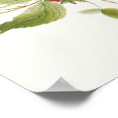 Red Sweet Wild Strawberry Flowers Wedding Poster (Hoek)