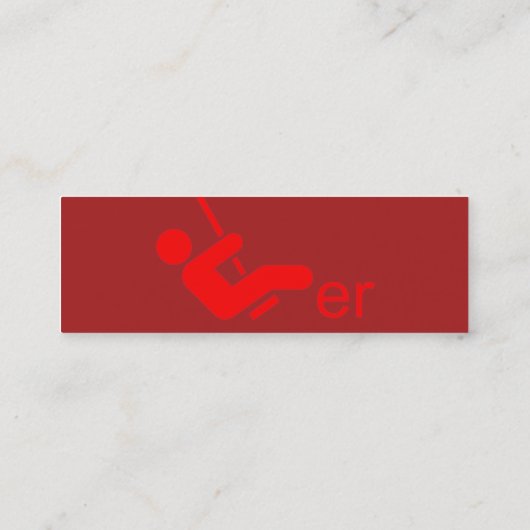 Red Swinger Calling Card Mini Visitekaartje (Achterkant)