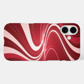 Red Swirl Abstract Retro Waves Phone Case (Achterkant (horizontaal))